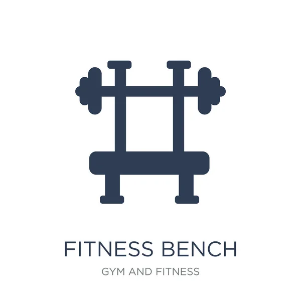Fitness Bench Icon Trendy Flat Vector Fitness Bench Icon White — Stock Vector