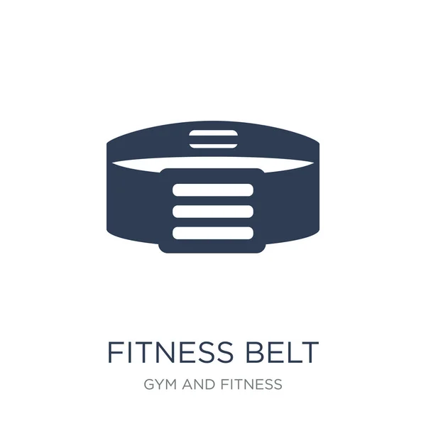 Fitness Belt Icon Trendy Flat Vector Fitness Belt Icon White — Stock Vector