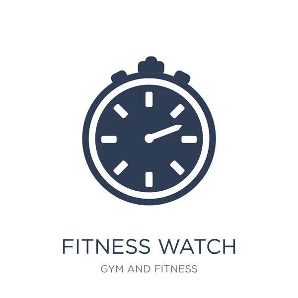 Fitness Watch Icon Trendy Flat Vector Fitness Watch Icon White — Stock Vector
