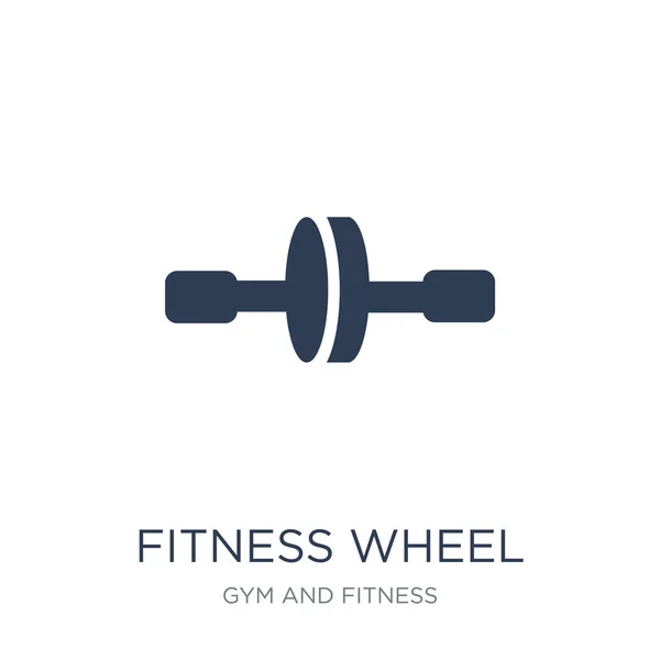 Fitness Wheel Icon Trendy Flat Vector Fitness Wheel Icon White — Stock Vector