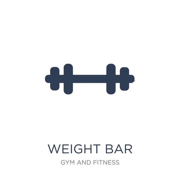Weight Bar Icon Trendy Flat Vector Weight Bar Icon White — Stock Vector