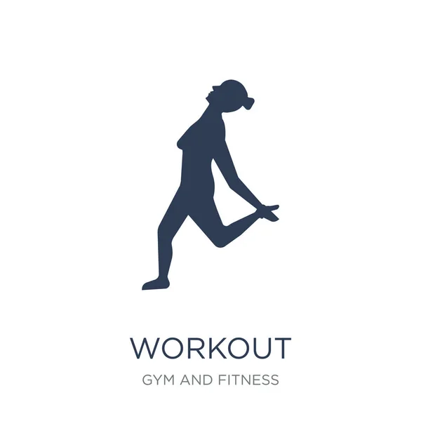 Workout Icon Trendy Flat Vector Workout Icon White Background Gym — Stock Vector