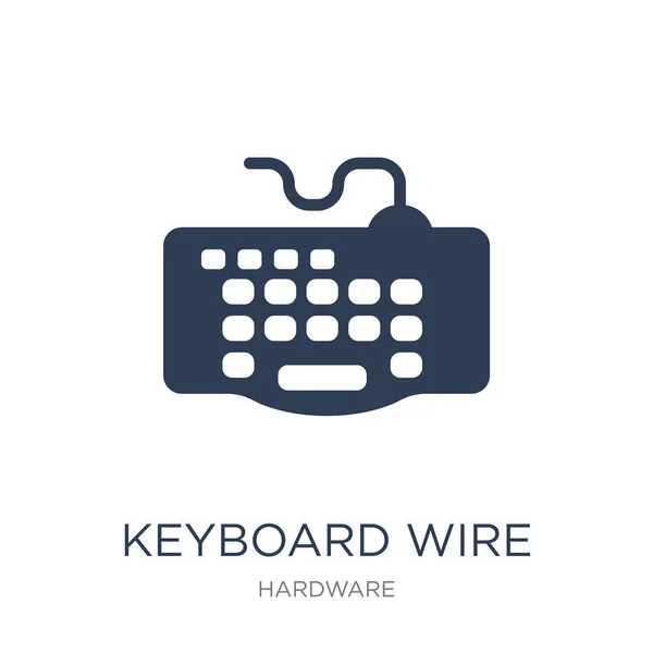 Icona Keyboard Wire Trendy Piatto Vettore Tastiera Wire Icona Sfondo — Vettoriale Stock