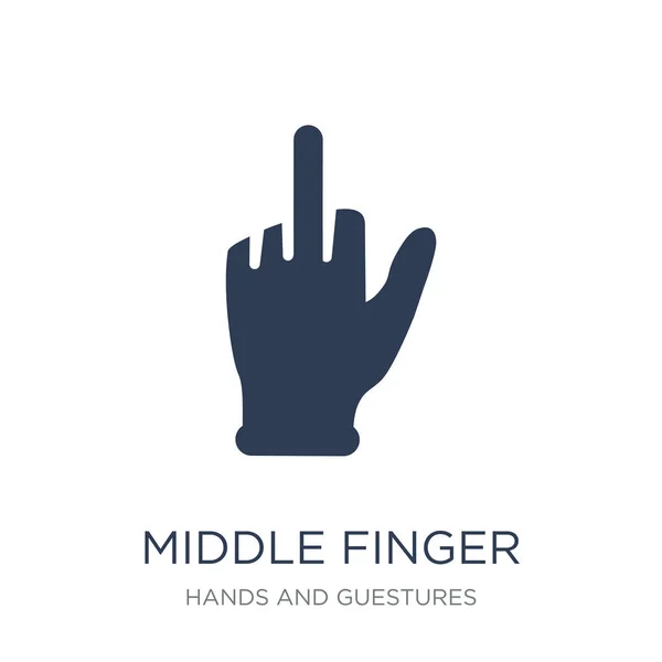 Middle Finger Icon Trendy Flat Vector Middle Finger Icon White Royalty Free Stock Illustrations