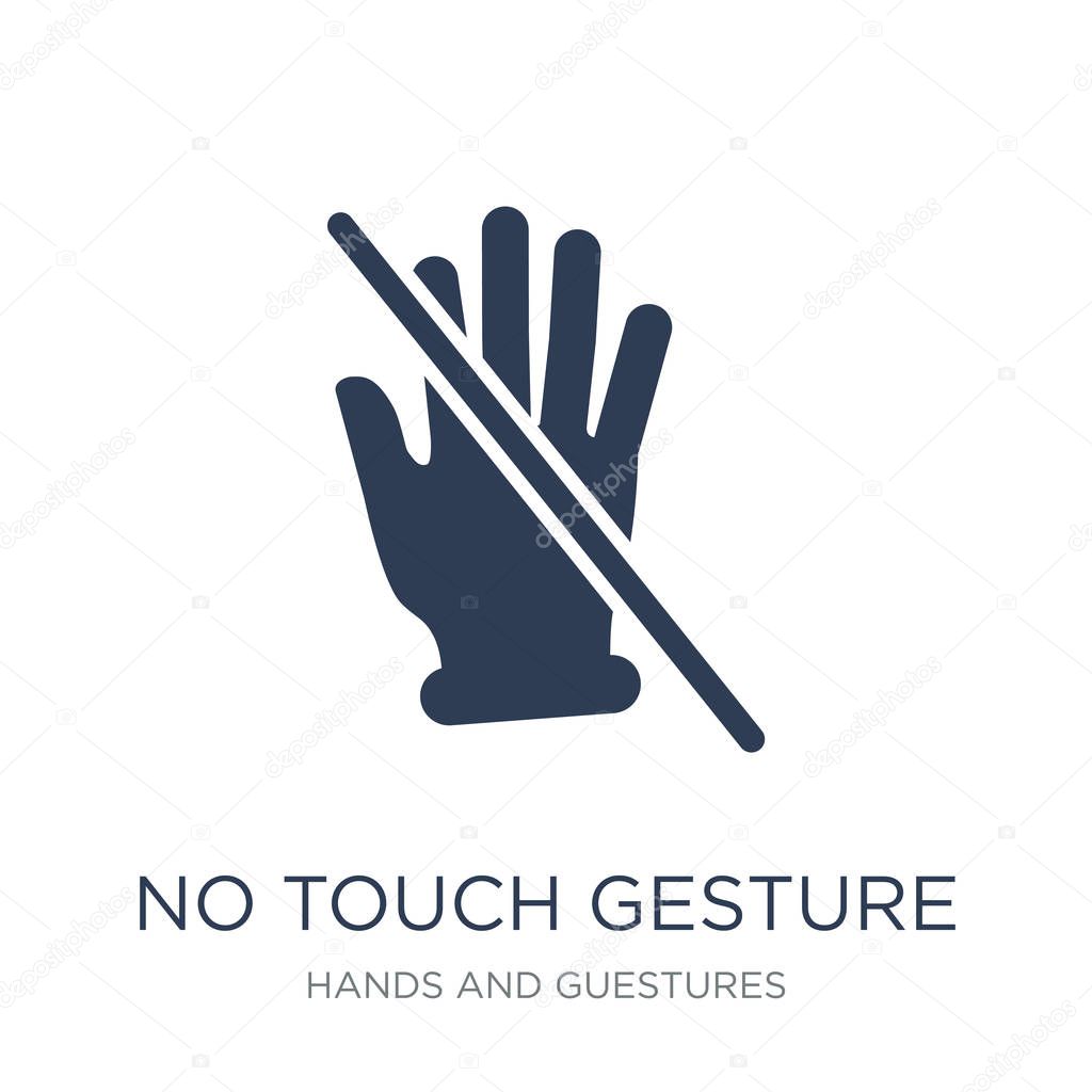 No touch gesture icon. Trendy flat vector No touch gesture icon on white background from Hands and guestures collection, vector illustration can be use for web and mobile, eps10