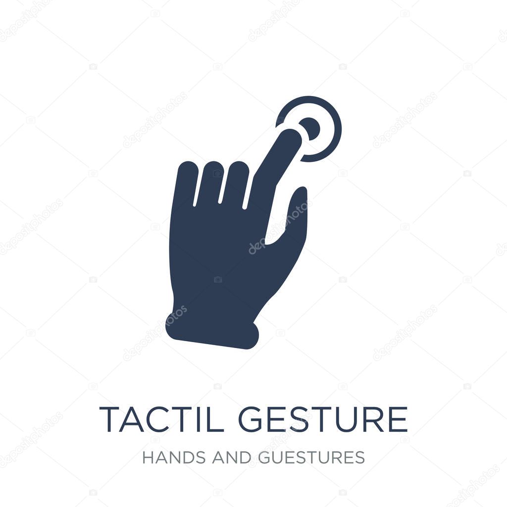 Tactil gesture icon. Trendy flat vector Tactil gesture icon on white background from Hands and guestures collection, vector illustration can be use for web and mobile, eps10