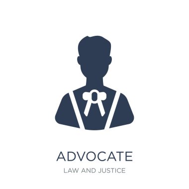 simge savunucusu. Trendy düz vektör savunucusu simge hukuk ve adalet Collection, vektör çizim beyaz arka plan üzerinde kullanım için web ve mobil, eps10 olabilir