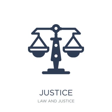 Adalet simgesi. Hukuk ve adalet Collection, vektör çizim beyaz arka plan üstünde trendy düz vektör adalet kutsal kişilerin resmi-ebilmek var olmak kullanma web ve mobil, eps10 için