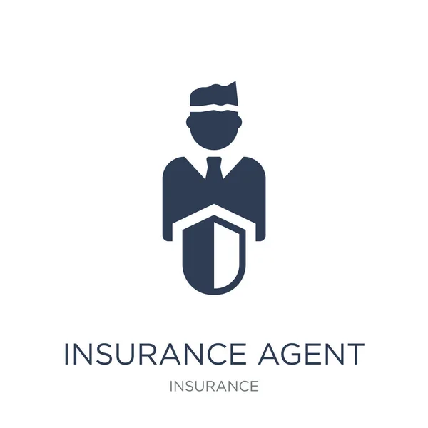 Icône Agent Assurance Vecteur Plat Tendance Icône Agent Assurance Sur — Image vectorielle