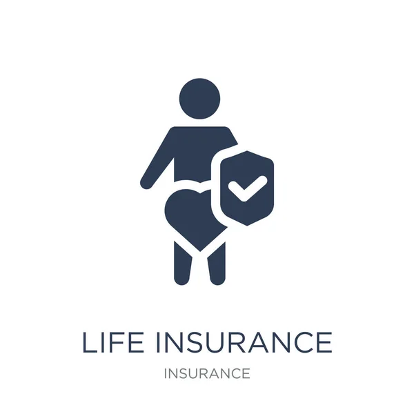 Life Insurance Icon Trendy Flat Vector Life Insurance Icon White — Stock Vector