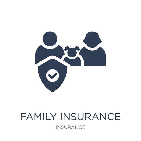 Family Insurance Icon Trendy Flat Vector Family Insurance Icon White — Stock Vector