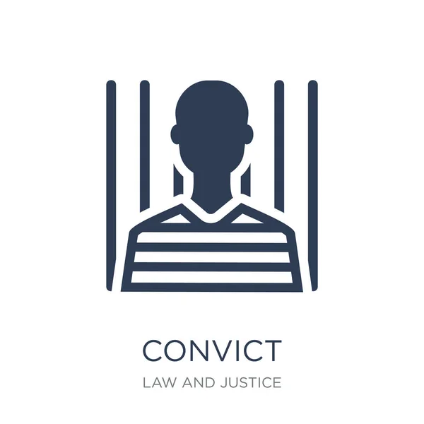 Convict Icon Trendy Flat Vector Convict Icon White Background Law — Stock Vector