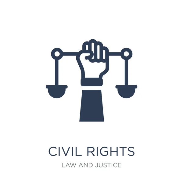 Civil Rights Icon Trendy Flat Vector Civil Rights Icon White — Stock Vector