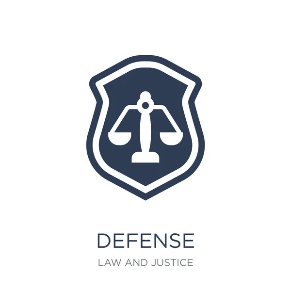 Defense icon. Trendy flat vector Defense icon on white background from law and justice collection, vector illustration can be use for web and mobile, eps10
