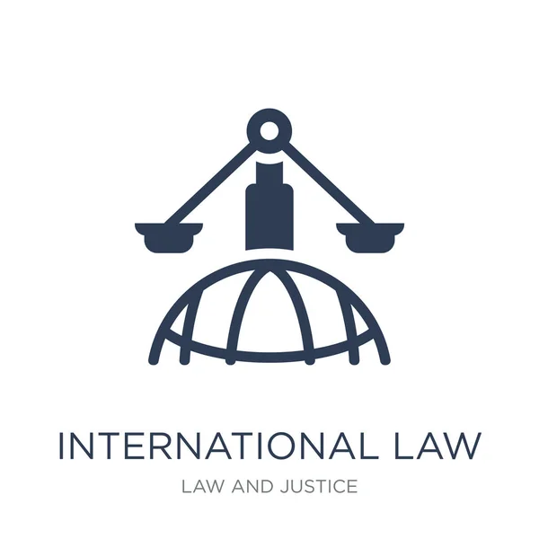 International law icon. Trendy flat vector International law icon on white background from law and justice collection, vector illustration can be use for web and mobile, eps10