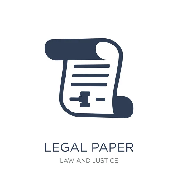 Yasal Kağıt Simgesi Trendy Düz Vektör Yasal Kağıt Simgesi Hukuk — Stok Vektör