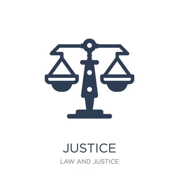 Icône Justice Tendance Plat Vecteur Justice Icône Sur Fond Blanc — Image vectorielle
