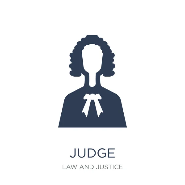 Judge Icon Trendy Flat Vector Judge Icon White Background Law — Stock Vector