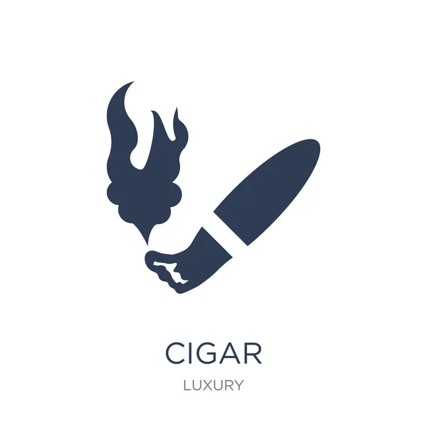 Cigar Icon Trendy Flat Vector Cigar Icon White Background Luxury — Stock Vector