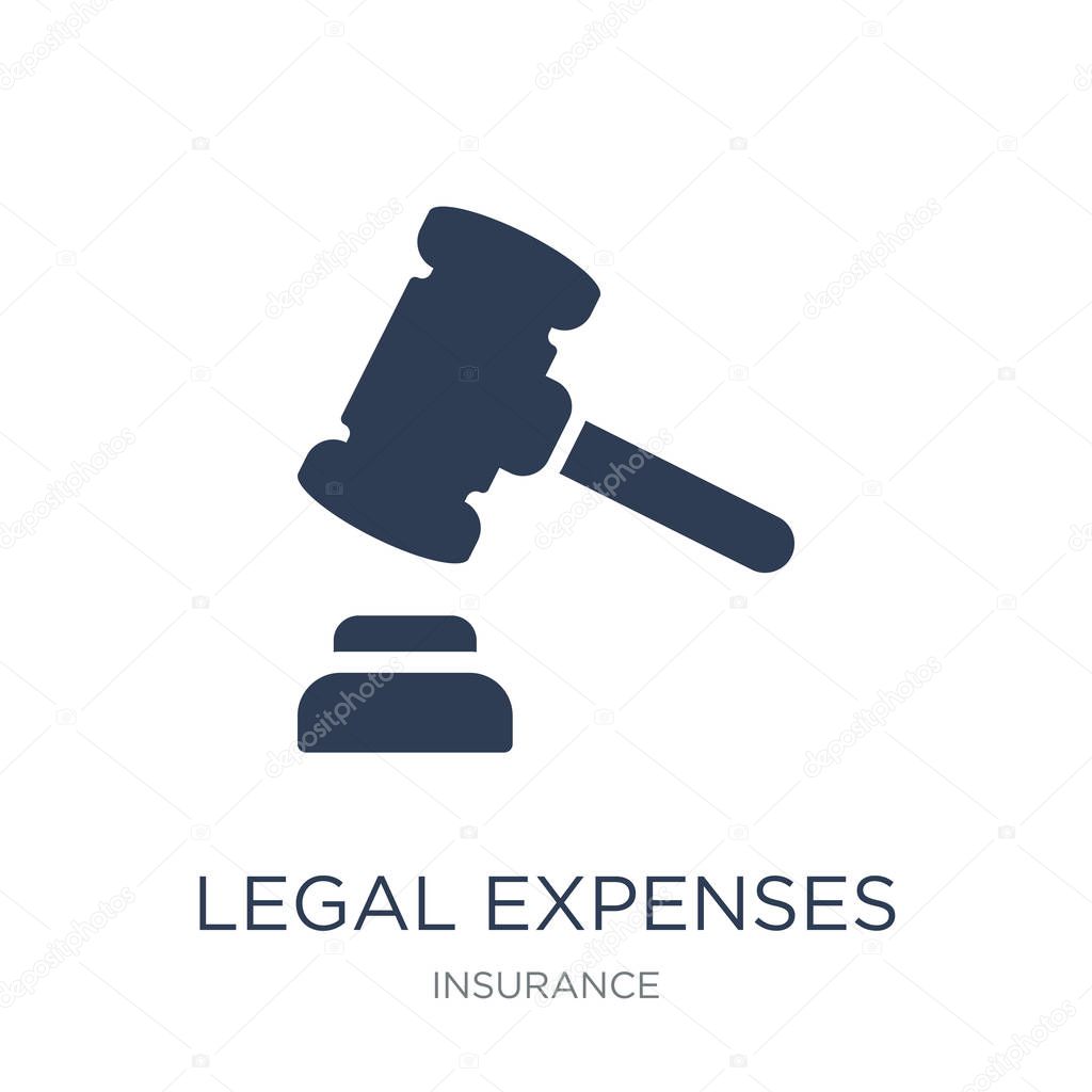 legal expenses icon. Trendy flat vector legal expenses icon on white background from Insurance collection, vector illustration can be use for web and mobile, eps10