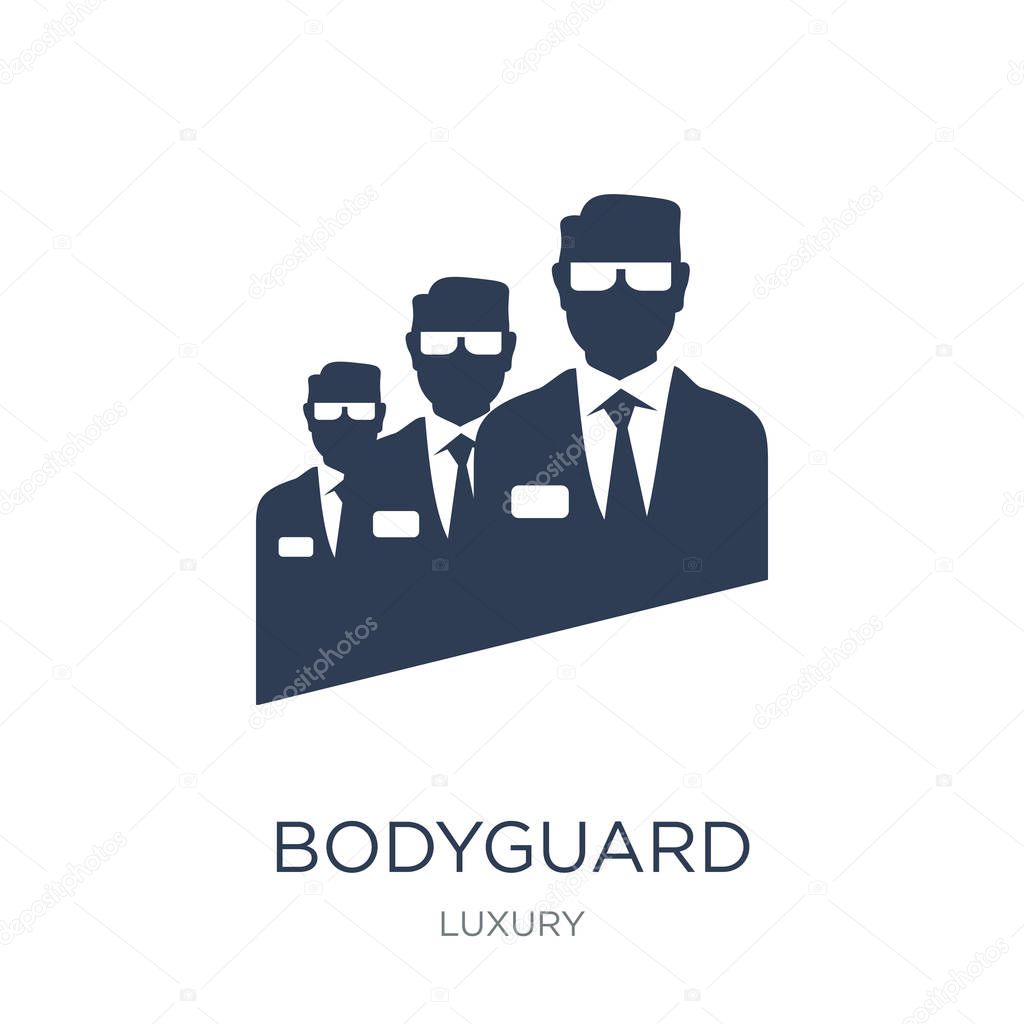 Bodyguard icon. Trendy flat vector Bodyguard icon on white background from Luxury collection, vector illustration can be use for web and mobile, eps10