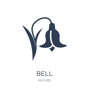 BlueBell simgesi. Trendy düz vektör Bluebell simge vektör çizim doğa koleksiyonundan beyaz arka plan üzerinde kullanım için web ve mobil, eps10 olabilir