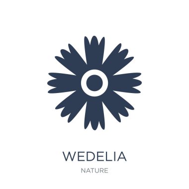 Wedelia simgesi. Trendy düz vektör Wedelia simge vektör çizim doğa koleksiyonundan beyaz arka plan üzerinde kullanım için web ve mobil, eps10 olabilir