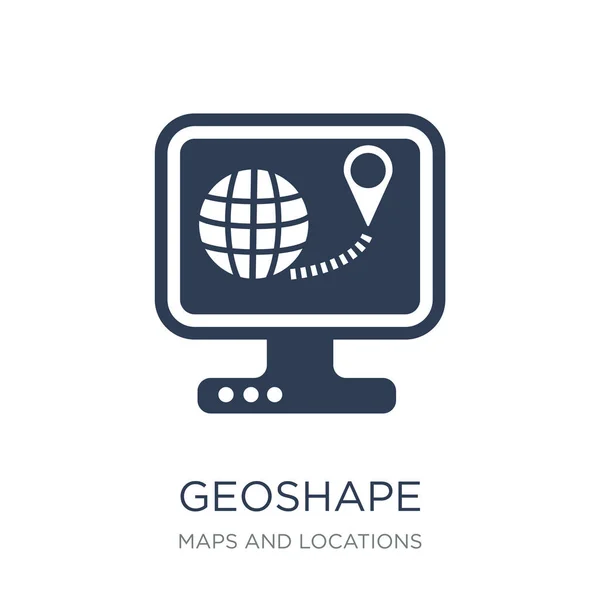 Значок Geoshape Модный Плоский Вектор Geoshape Иконка Белом Фоне Коллекции — стоковый вектор