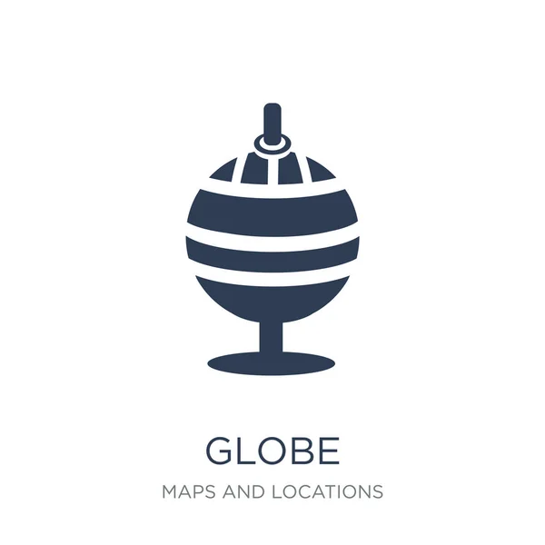 Globe Icon Trendy Flat Vector Globe Icon White Background Maps — Stock Vector