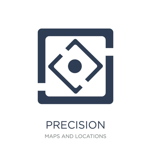 Значок Точности Trendy Flat Vector Precision Icon White Background Maps — стоковый вектор
