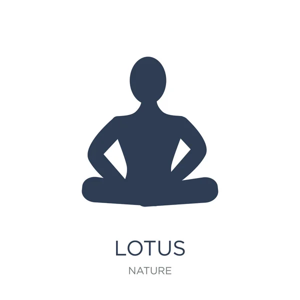 Icône Lotus Vecteur Plat Tendance Icône Lotus Sur Fond Blanc — Image vectorielle