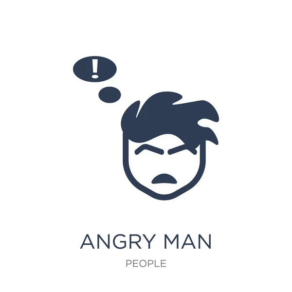 Angry Man icon. Trendy flat vector Angry Man icon on white background from People collection, vector illustration can be use for web and mobile, eps10