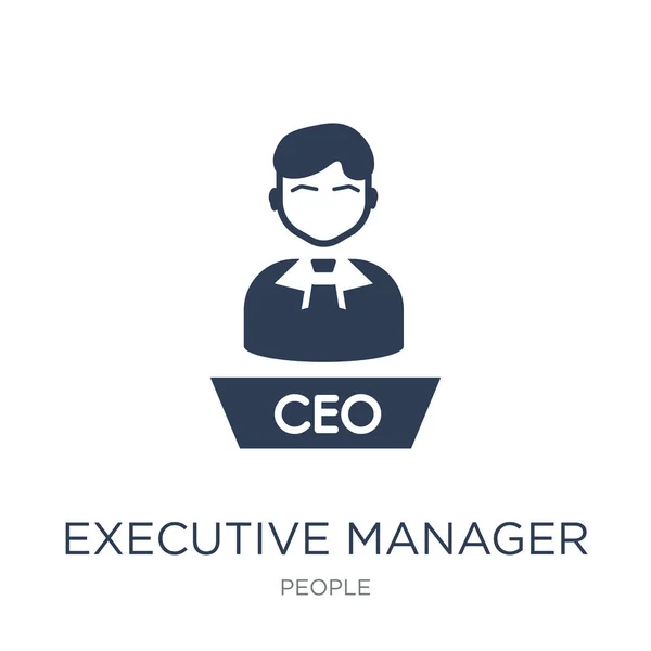 Executive Manager Ikonjára Trendi Lapos Vektor Ügyvezető Igazgató Ikon Emberek — Stock Vector