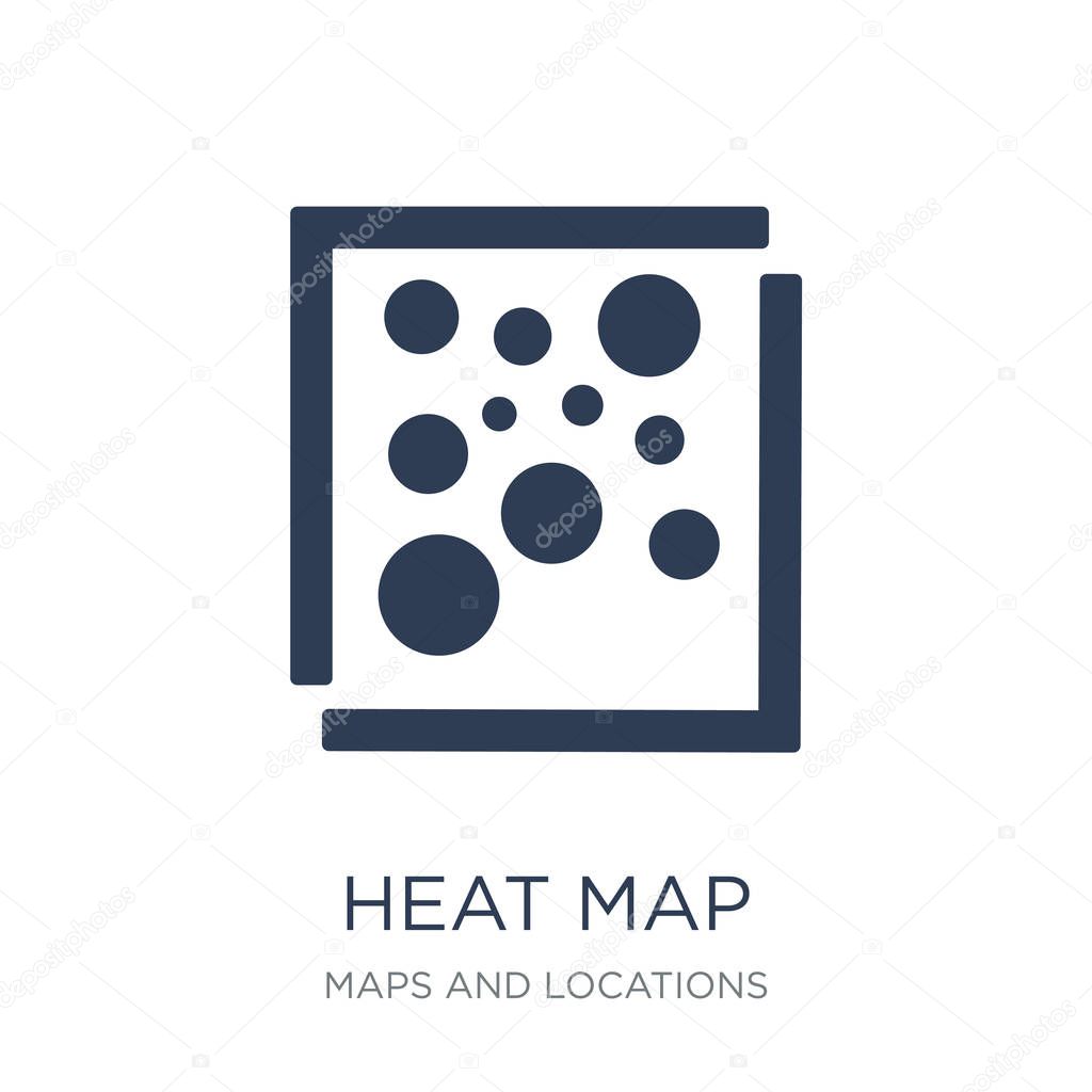 Heat Map icon. Trendy flat vector Heat Map icon on white background from Maps and Locations collection, vector illustration can be use for web and mobile, eps10