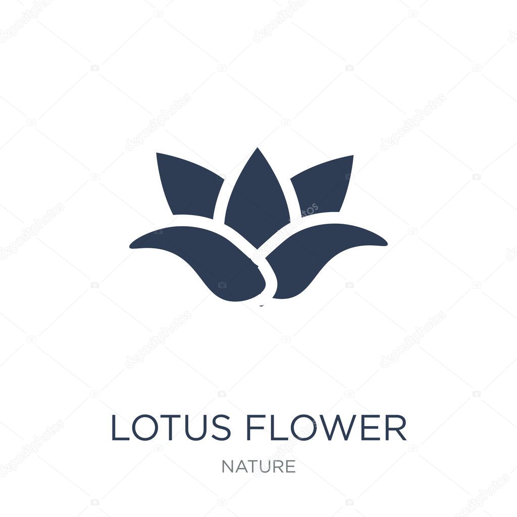 Lotus flower icon. Trendy flat vector Lotus flower icon on white background from nature collection, vector illustration can be use for web and mobile, eps10