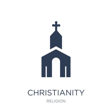 Hıristiyanlık simgesi. Trendy düz vektör Hıristiyanlık simge vektör çizim din koleksiyonundan beyaz arka plan üzerinde kullanım için web ve mobil, eps10 olabilir
