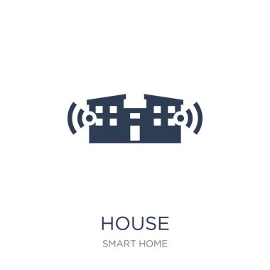 House simge. Trendy düz vektör House simge vektör çizim akıllı ev koleksiyonundan beyaz arka plan üzerinde kullanım için web ve mobil, eps10 olabilir