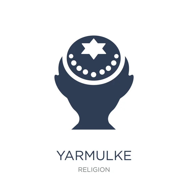 Yarmulke Symbol Trendiges Flaches Vektor Yarmulke Symbol Auf Weißem Hintergrund — Stockvektor