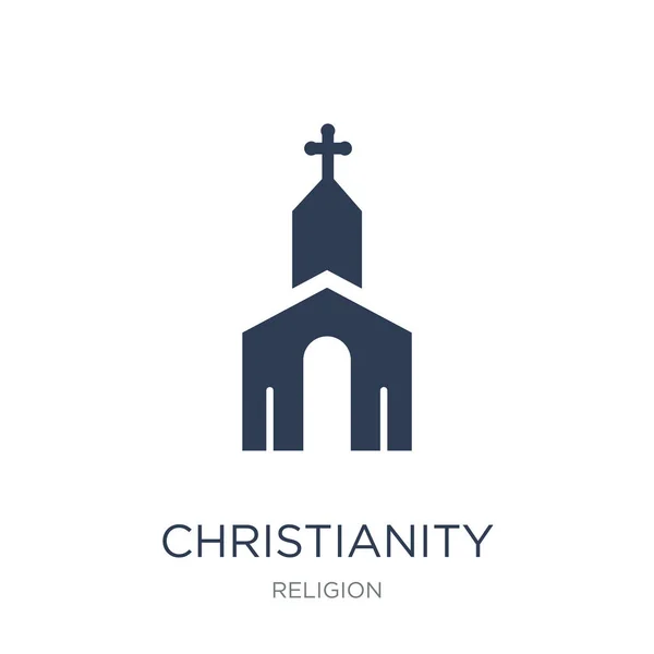 Icône Christianisme Vecteur Plat Tendance Icône Christianisme Sur Fond Blanc — Image vectorielle