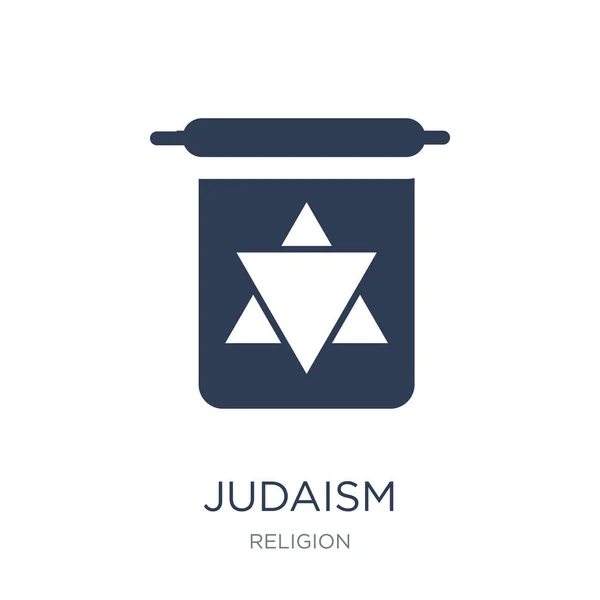 Ikona Judaizmu Płaskie Wektor Judaizmu Ikona Białym Tle Kolekcji Religii — Wektor stockowy