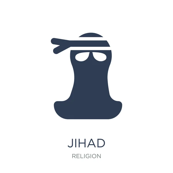 Dschihad Ikone Trendige Flache Vektor Jihad Ikone Auf Weißem Hintergrund — Stockvektor