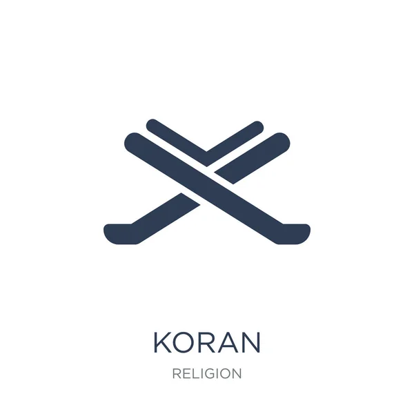 Koran Ikone Trendiges Flaches Vektor Koran Symbol Auf Weißem Hintergrund — Stockvektor