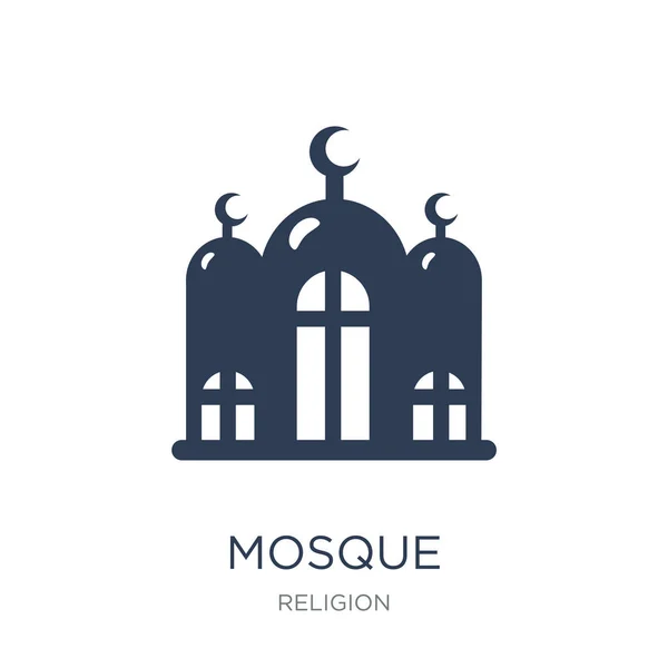 Mecset Ikonra Trendi Lapos Vektor Mecset Ikonra Fehér Háttér Vallás — Stock Vector