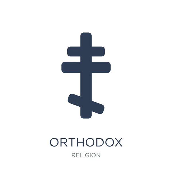 Ortodox Ikon Trendiga Platt Vektor Ortodox Ikon Vit Bakgrund Från — Stock vektor