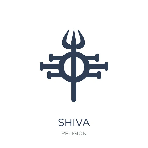 Icona Shiva Trendy Piatto Vettore Shiva Icona Sfondo Bianco Della — Vettoriale Stock