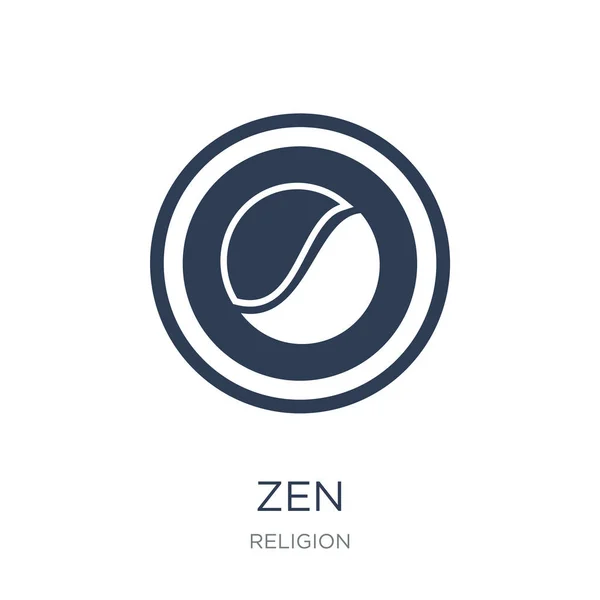 Zen Icon Trendy Flat Vector Zen Icon White Background Religion — Stock Vector