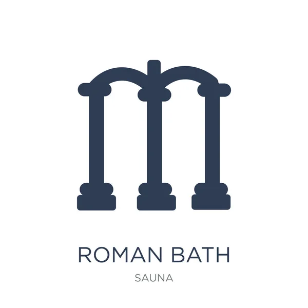 Ρωμαϊκό Λουτρό Στο Εικονίδιο Μοντέρνα Επίπεδη Διάνυσμα Ρωμαϊκό Λουτρό Εικονίδιο — Διανυσματικό Αρχείο