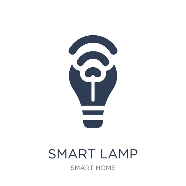 Icona Della Lampada Intelligente Trendy Piatto Vettore Smart Lamp Icona — Vettoriale Stock