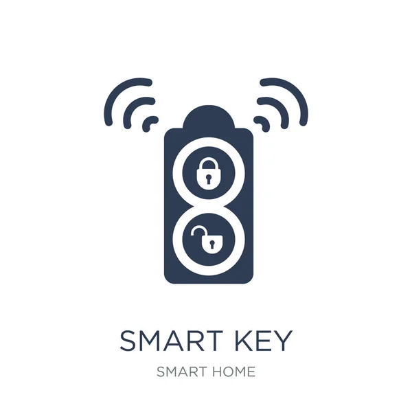スマート鍵のアイコン スマート ホーム コレクション ベクトル図から白い背景のトレンディなフラット ベクトル スマート鍵のアイコンは Web やモバイル Eps10 — ストックベクタ