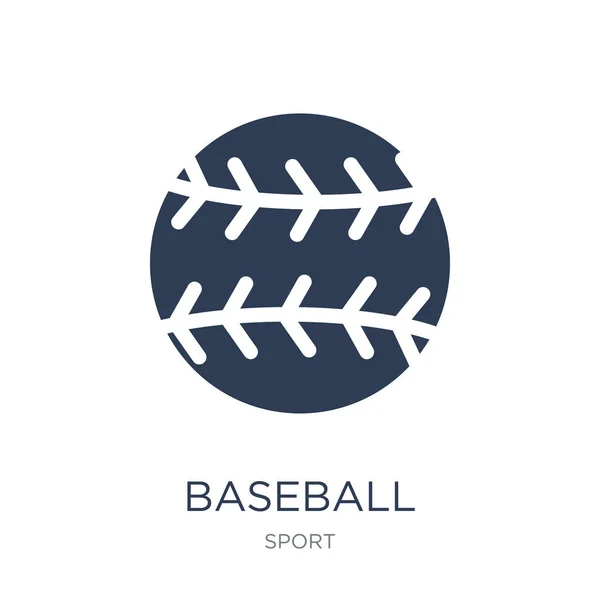 Honkbal Pictogram Trendy Platte Vector Baseball Icoon Een Witte Achtergrond — Stockvector